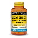 MASON NATURAL Vein Erect with L-Arginine and Maca - Supports Sexual & Vascular Health, Supplement for Varicose Veins and Spider Veins, 80 Capsules