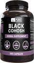 Pure Original Materialss Black Cohosh (365 Capsules) Magnezyum Or Rice Fillers, Always Pure, Lab TY