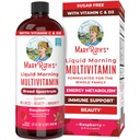 MaryRuth Organics Liquid Morning Multivitaminas para mulleres, homes e nenos | Vitamina A C D E B6 B12 Biotin Zinc | Beleza | Vegan | Non-GMO | Gluten Libre | 32 Servizos