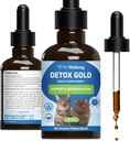Pet Wellbeing Detox Gold for Cats - Detoxification Gentle & Elimination Support, Immune System Care, Nettle, Blessed Thistle, Burdock Root - Veterinaria-Formulated Herbal Supplement 2 oz (59 ml)