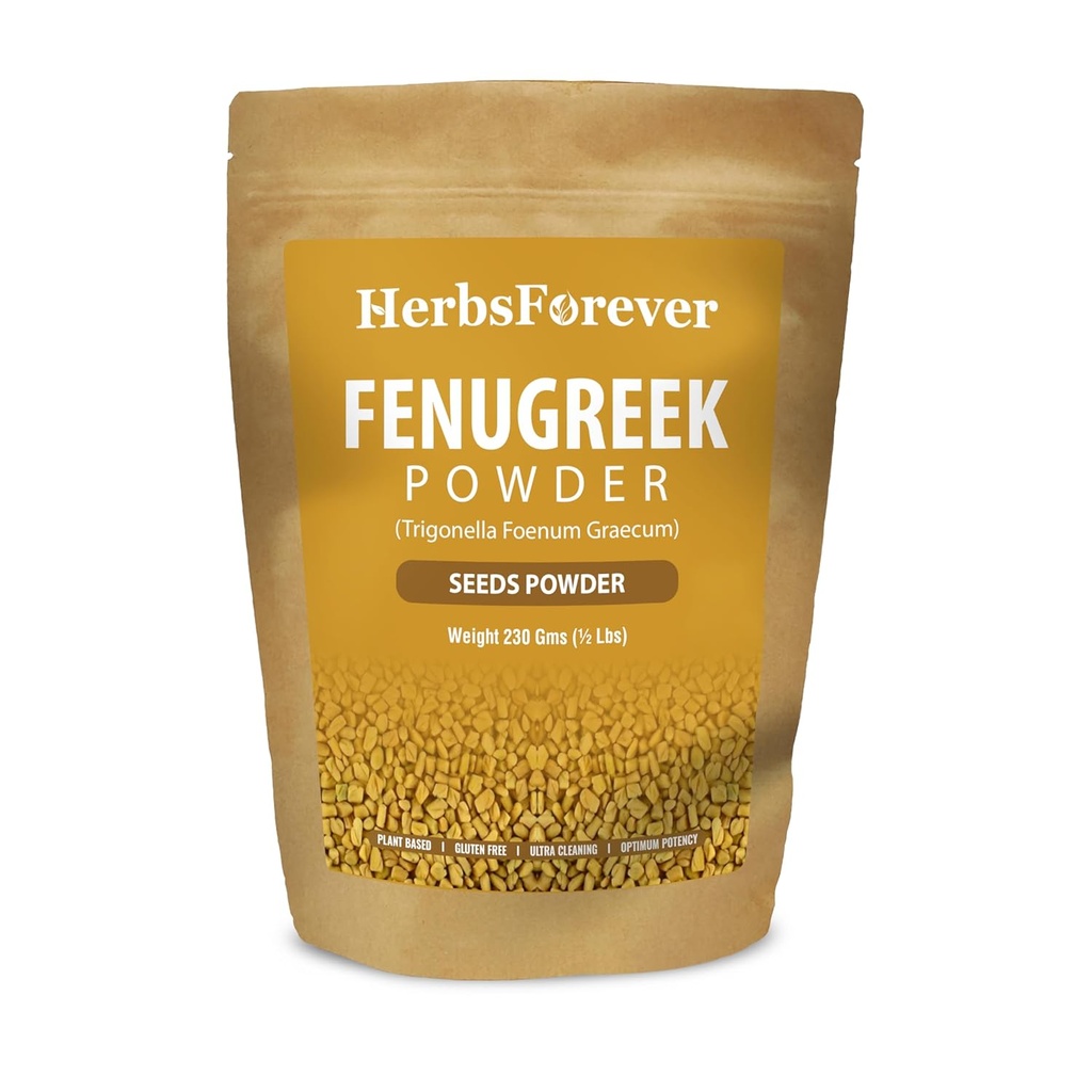 HerbsForever Fenugreek Toz Trigonella Foenum Graecum GMO, Vegan 230 Gmstion