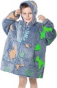 MeMoreCool Wearable Blanket Kids Blanket Hoodie, Hooded Blanket Kids Comfy Blanket Sweatshirt, Toddler Blanket with Hood