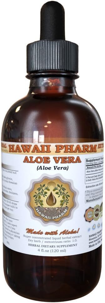 Aloe Vera maye özü, Organic Aloe Vera (Aloe Vera) Tincture Supplement 4 oz