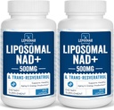 NAD lipossomal + 500 mg + Trans-Resveratrol 300 mg, Absorção Superior,Verdadeiro Suplemento NAD Eficiente do que NMN,Nicotinamida Riboside para Reparo de Metabolismo de Energia Celular e DNA, Envelhecimento saudável,120 Softgels