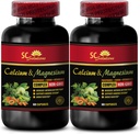 Calci i Magnesium suplementari per a Dones - Calci Magnesix de Vimina D i Boron - Muscle Recovery Post Workout, Calci Magnesi, Boron Organic - 2 amples 120 Capules