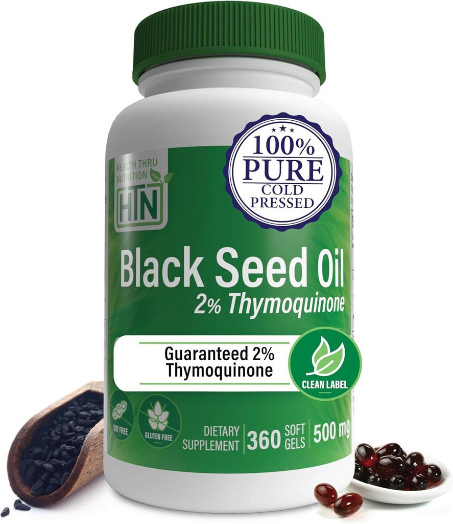 Zdravie Thru Nutrition Black Seed Oil 500mg 360 Softgels 