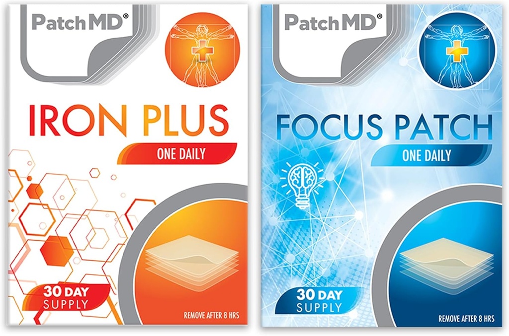 IJzer Plus & Focus Topical Patch Bundle - 30 Days Supply