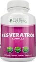 Pure Holistische Resveratrol 1450mg, 90 Servers, Trans-Resveratrol Antioxidant Supplement met vitamine C en Polyfenol Complex, 180 Vegan Capsules