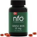 NFO Hellävarainen rauta [100 tablettia] Norwegian High-Absorption Iron Complex patentoitu Ferrochel kelated rautaa, Hellävarainen vatsa, Vegan-Ystävällinen, Ei-Constiptating