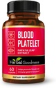 Herbal Goodness Papaya Leaf Blood Kapsułki - 60 / 600mg 20x Siła - Płytka krwi, Kość Marrow, Wsparcie immunologiczne - Formuła oczyszczania krwi - Herbal Remedy - Made in USA