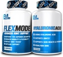 Advanced Location Support Supplement Bandle - Complete Location Support Stack with Hyaluronic Acid and FlexMode with Joint Vitamīni Glikozamīns Chondroitin MSM un BioPerine pastiprināta Absorbcija