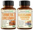 Turmeric Curcumin with Black Pepper Extract & Glucosamine Chondroitin MSM Joint Support Supplement