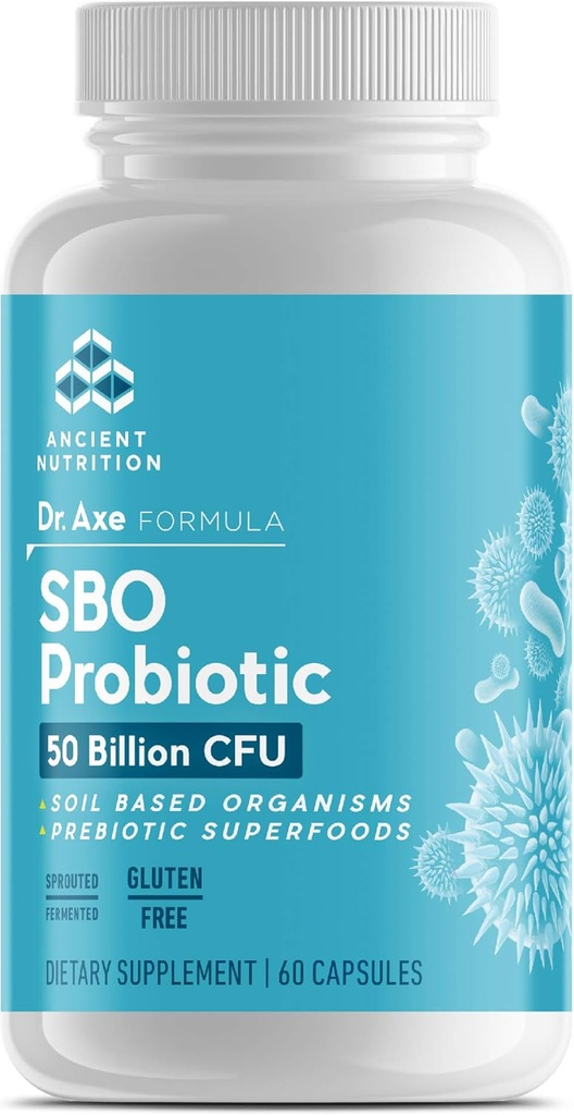Ancientive Protographics, Gat Recember 60ct with Gunger and Fununcek, รองรับฟังก์ชัน Disestive, ลดอาการท้องร่วง, constitation, Tas and Bloating, Super Foods Bleed, 50 ล้านล้าน CFUs*/SPESTER