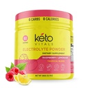 Keto Vitals Electrolytes Powder - Sugar Free Keto Electrolytes Powder with Potassium, Magnesium, Sodium, & Calcium - No Sugar Electrolyte Drink Mix & Hydration Powder, 60 Servings, Raspberry Lemonade
