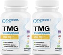Safgen Laboratuvarları TMG 750 mg – Tritilglycine Supplement – Non-GMO, NO Gluten ve Süt | ABD'de Made - 2 Pack | Total 120 Vegetarian Capsules