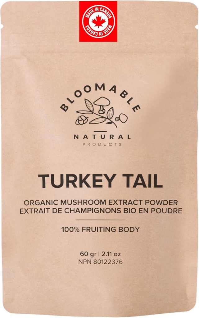 Türkiye Tail Mushroom Toz I Gut Health ve Immunity (3.5 oz/100 gr)