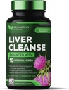 Liver Cleanse Detox & Reparación Suplemento de Fórmula | Para o mellor fígado e saúde Gut | Boosts de enerxía | Antioxidante con 21 ingredientes cardo de leite, Silymarin, Artichoke, Dandelion, Beet, Chicory & More