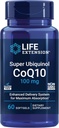 Life Extension Super Ubikinol CoQ10, Heart Health Supplement, Cell Energy, oksüdatiivne stress Defense, Maksimaalne imendumine, 100 mg, Non-GMO, Gluteenivaba, 60 softgels