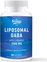 GABA with L-Theanine supplement 1200mg - High Bioavailable Liposomal GABA supplements, 60 Capsules for Adults