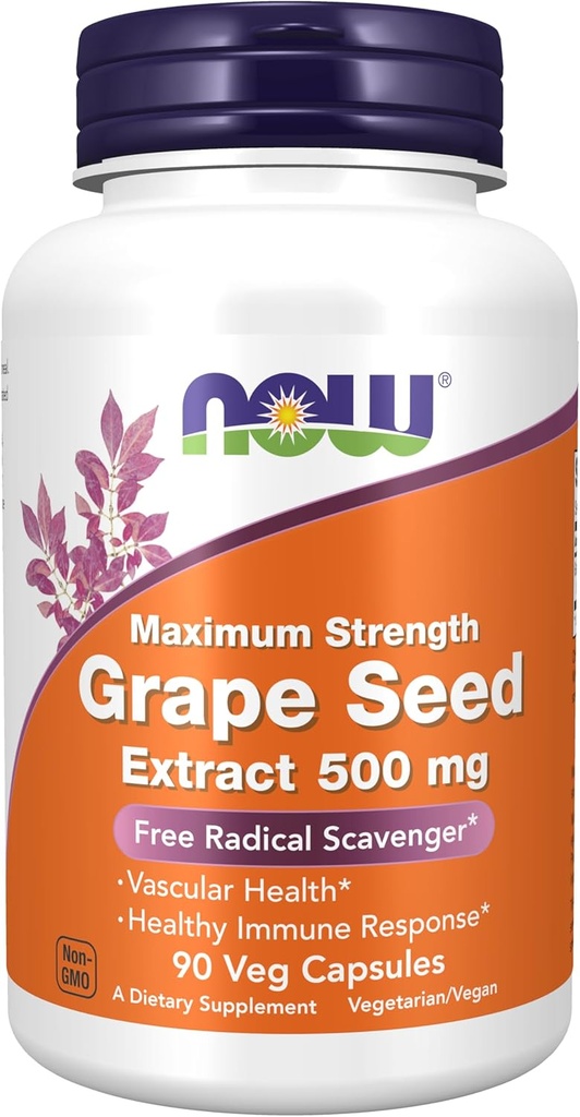 İndi əlavə, Grape Seed özü, Maksimum Güclü 500 mg (biri 90% Polyfenollar minimumu ilə yüksək çıxış), 90 Veg Capsules