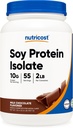 Nutricost Soy Protein Isolate Powder, 2 LB Milchschokolade - 10 Gramm Protein pro Servierung, Vegan, GMO-frei & Glutenfrei