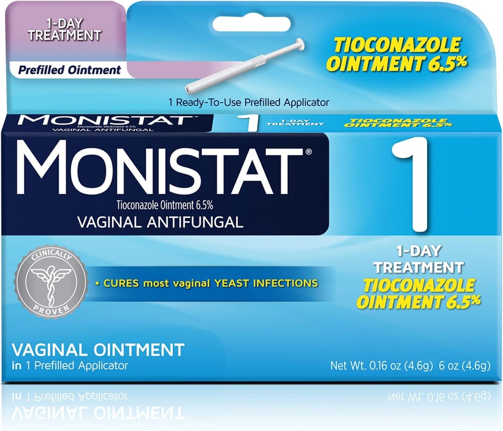 RepHresh Vaginal Gel 4ct (0,07oz) un Monistat 1 dienas rauga sēnīšu infekcijas ārstēšana sievietēm ar 1 tiokonazola ziedes aplikatoru
