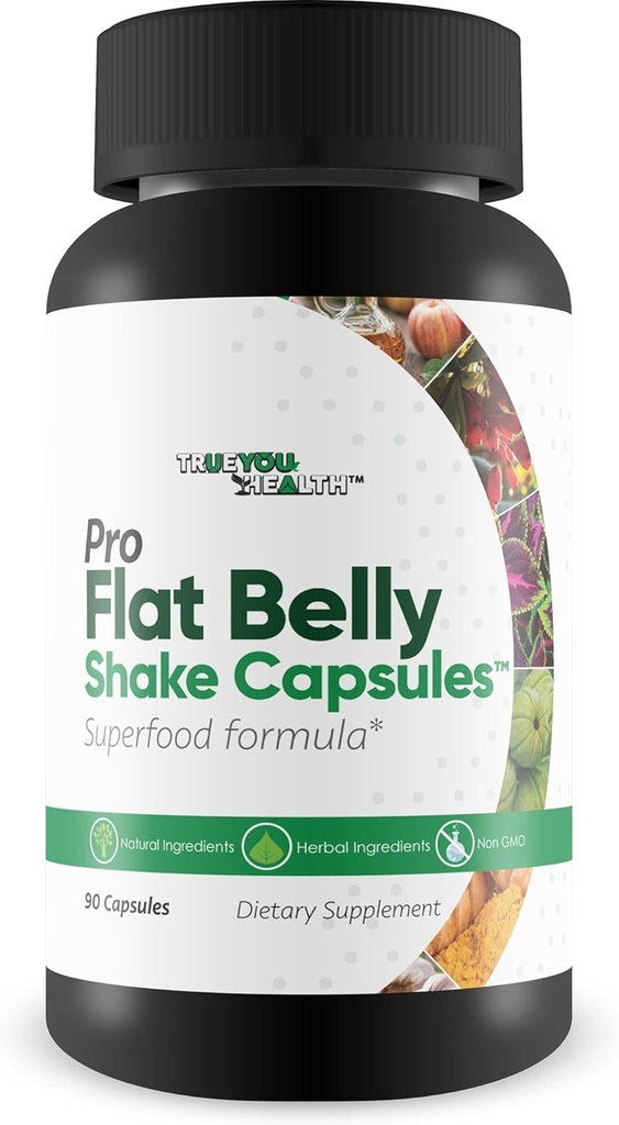 Kapsule Pro Flat Belly Shake - čistilo za kožo za zmanjšanje napihnjenosti - čiščenje telesa in prebavna čistila - podpora splošno zdravje s čiščenjem - pomoč Počisti odpadke in toksine s čistilnimi dodatki