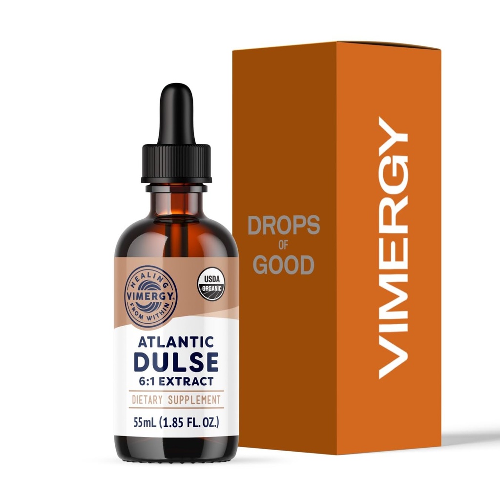 Vimergy USDA Organic Atlantic Dulse Liquid – Antioxidant Support* – Promotes Free Radical Protection* – Vegan, Gluten-Free – 55 Servings (55 mL)