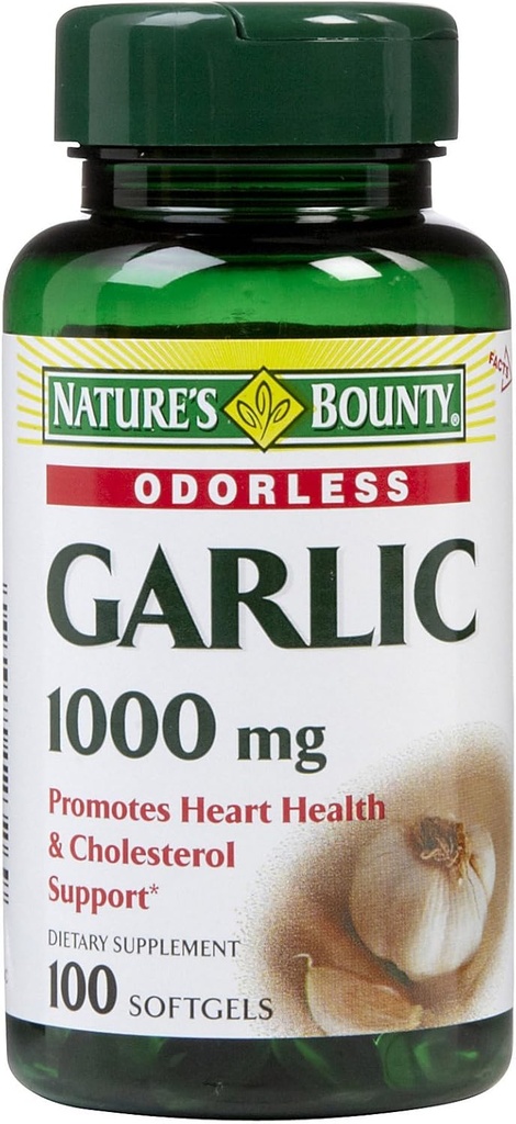 El Bounty Garlic de la natura va extreure 1000 mg Softgels 100 ea (Tra de 2)
