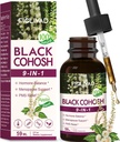 Black Cohosh Drops, билков екстракт Blend за Hormone Balance, Menopause Support & PMS Relief. 2oz-(Apple Flavor)