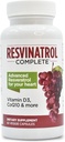 קפסולות, 60 הרוזן- Resveratrol תוספת תמיכה בריאה Aging, Heart Health, ו Immune פונקציונלי עם Quercetin, Grape Seed Extract, ויטמין D3 ו- CoQ10