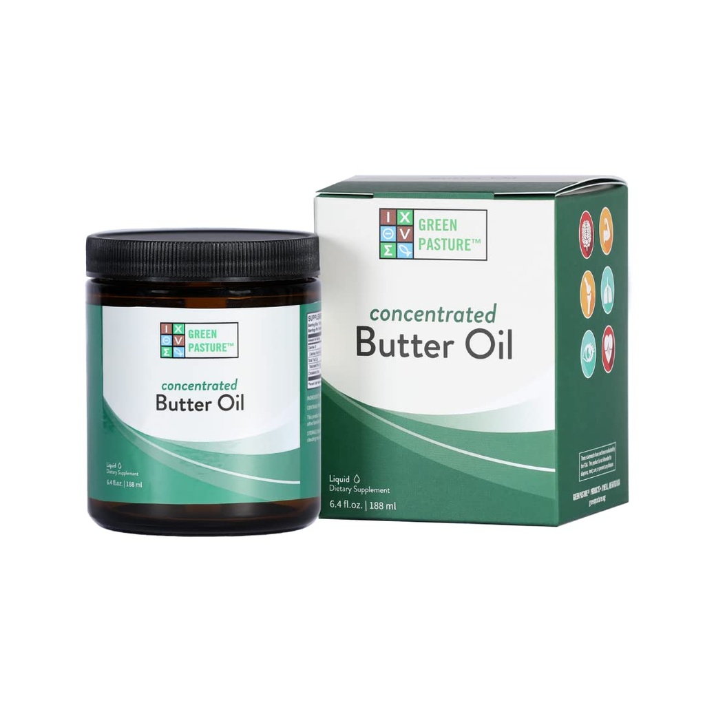 Pâture verte Huile de beurre concentrée Liquide - 6,4 fl. oz. - CLA- Vitamine A (6,4 fl. oz.)