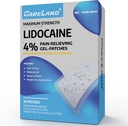 Careland 4% Lidocaine Patches 18 Pcs מים עמידים כוח מקסימלי בחזרה מוצרים הקלה בכאב עם גבול חזק Adhesive, עבור צריח הברך צוואר הרחם צריך להקל על כאבי שרירים, סופר Sticky Sticky Sticky Sticky Sticky להקליד.