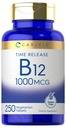 Carlyle B12 Vitamin 1000 mcg | 250 Count | Time Release Tablets | as Cyanocobalamin | Vegetarian, Non-GMO & Gluten Free Supplement