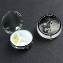 Round Pill Box 3 Compartment Pill Box Pill Box Pillbox Case for Travel Small Pill Case White Horse и Asteroid Pill Organizer for Vitamins