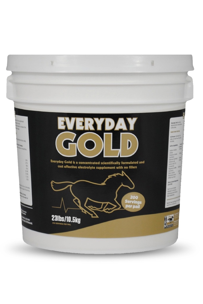 TRM Everyday Gold Electrolyte Horse Supplement for Performance and Recovery | Sodium, Potassium, Magnesium, Calcium - 22 lb (10kg) - 22 lb