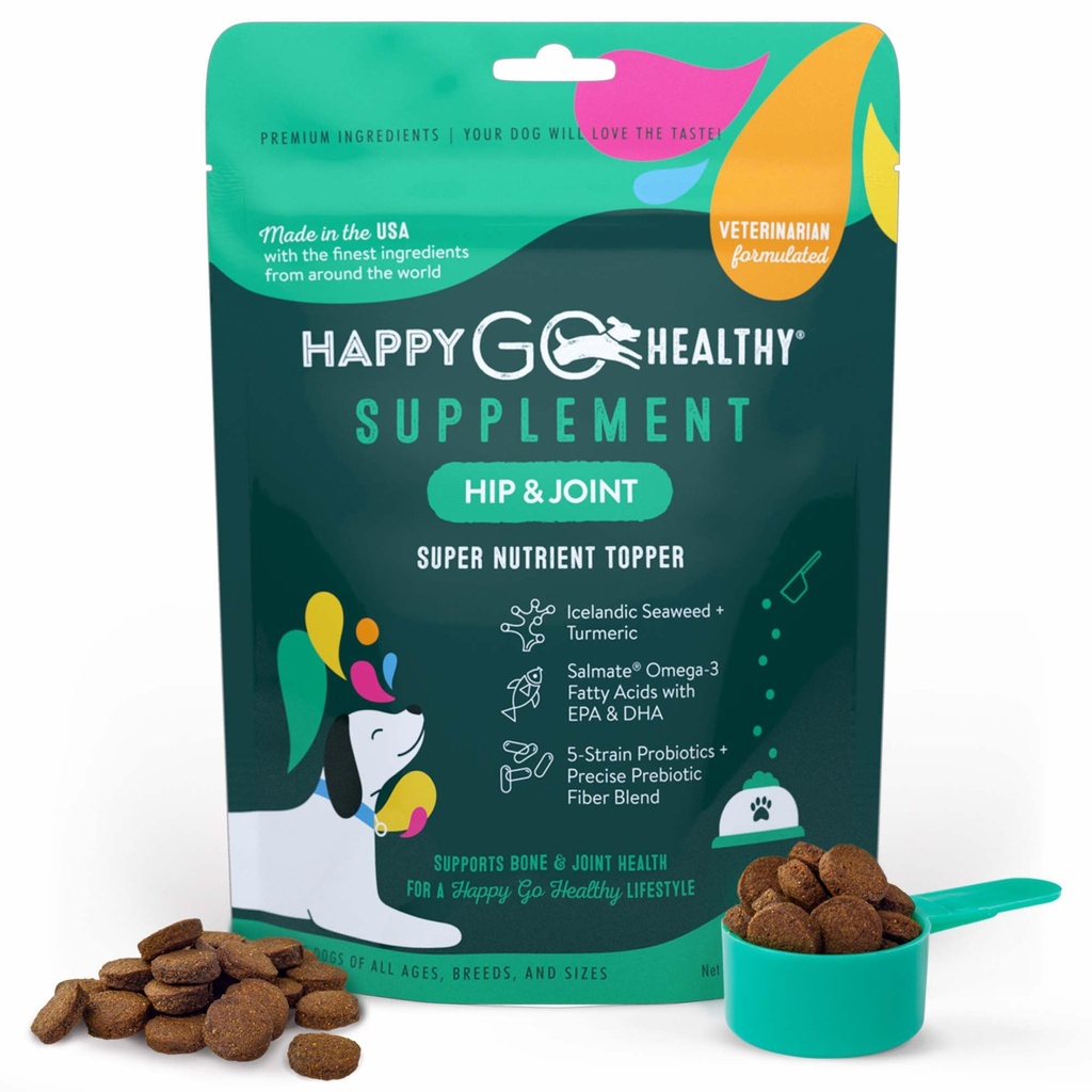 Hip & Joint Supplements for Dogs | Helps Joint Health & Mobility Support for Recovering and Senior Dogs | Natural Ingredients, Tasty Kibble Dog Food Topper | 21 Count Pack