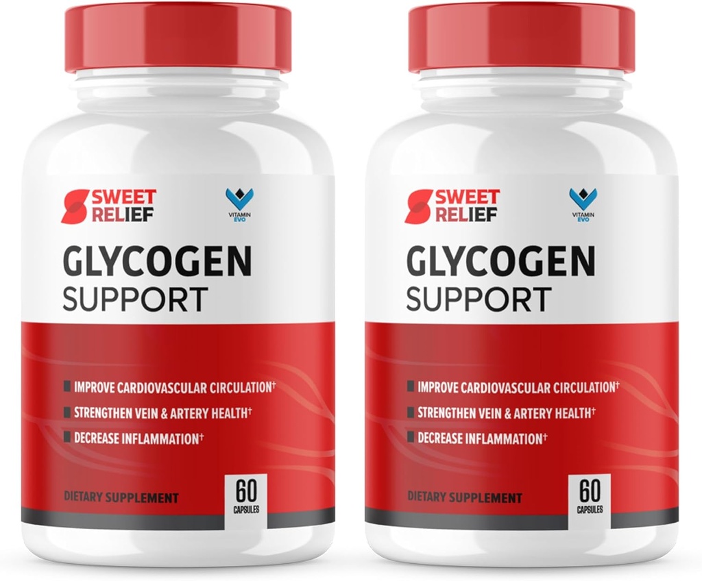 Sweet Relief Glycogen Support - SweetRelief Blood Vessel Cleaner, Sweet Relief Capsules, Advanced Formula for Overall Wellness, Sweet Relief Reviews (120 cápsulas) 2 Meses de subministración