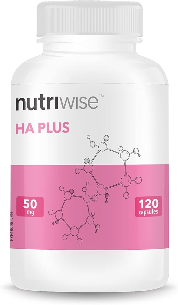 Nutriwise HA Plus Hohe Potenz Hyaluronsäure + Collagen 120 Kapseln