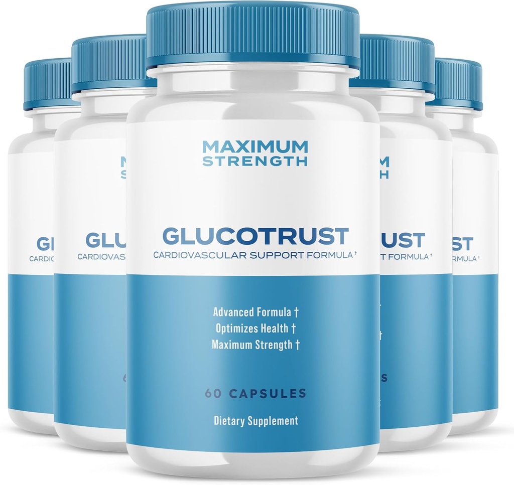 Ark Labs (5 ambalaj) Glucotrust Advanced Form Supplement Capsules - Gluco Trust Max Capsule Maxime de suport Supliment de putere pastile (300 capsule)