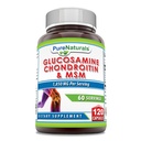 Pure Naturals Glucosamine Chondroitin & MSM Supplement | 1850 Mg per Serving | 120 Capsules | Non-GMO | Gluten-Free | Made in USA