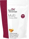 Bariatric Avantaj Multi Chewy Bite - Chew Soft Multivitamine pentru pacientii cu Chirurgie Bariatrica - Multivitamine masticabile cu Acid folic, Vitamina D3 & More - Aroma tropicala de portocale - 60 Conte