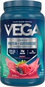 Vega Protein + Supergreens - 20g Plant-Based Protein, Berry, 26 Servings, Real Greens & Veggies, Vegan Keto, 0g Added Sugar, Non-GMO, Gluten Free, Dairy Free, 1,7lbs