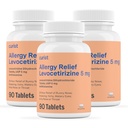 Curist Generic Levocetirizine Dihydrochloride 5mg Bulk (270 Tablets), Allergy Pills, 24 Hour Allergy Relief - Allergy Medicine (3 Packs of 90 Tablets)