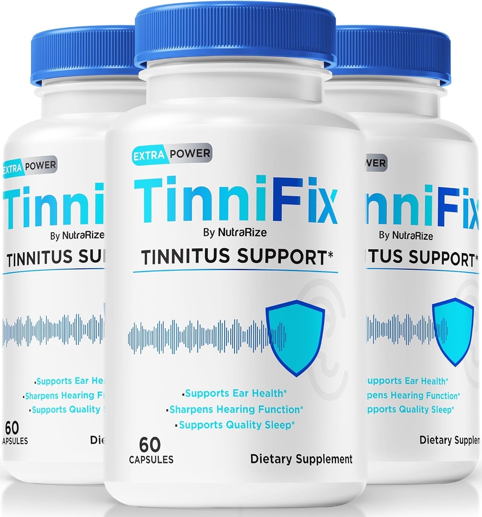 (3 Pack) קפסולות Tinnifix - Advanced Hearing Support Formula, Tinnifix Pills כדי לשמור על שמיעה בריאה, All Natural Tinnifix for Completeאוזן Health, Tinni Fix Review (180 קפסולות)