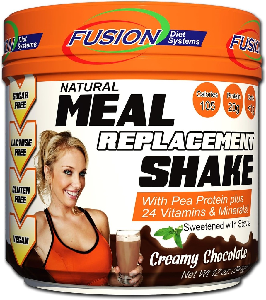 Fusion Pflanze basiert Vegan Meal Ersatzprotein Pulver – Creamy Chocolate Flavor, Best Pure Raw Complete Sports Performance Shake, Gluten-Free, Sugar-Free, 10 Servierungen, von Fusion Diet Systems