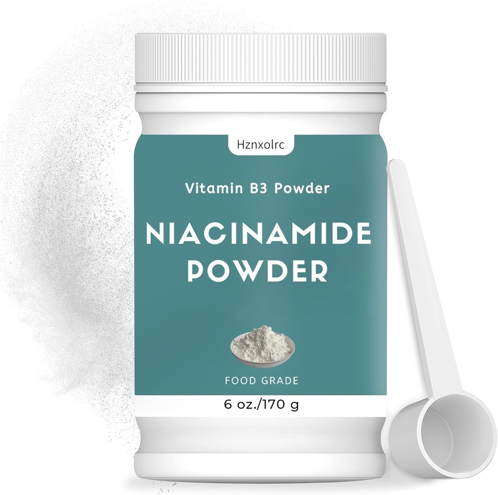 6 oz Niacinamīds Pulveris, 100% tīrs Niacīna pulveris, pievieno sakratīt, sulas un gludumus optimālai veselībai