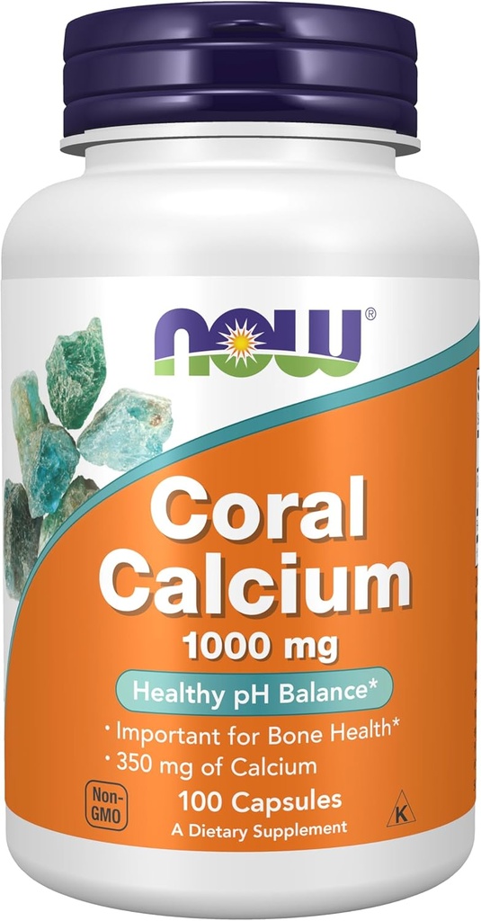 Teraz doplnky, Coral Calcium 1 000 mg, Bone Health*, Healthy pH Balance*, 100 Veg Capsule