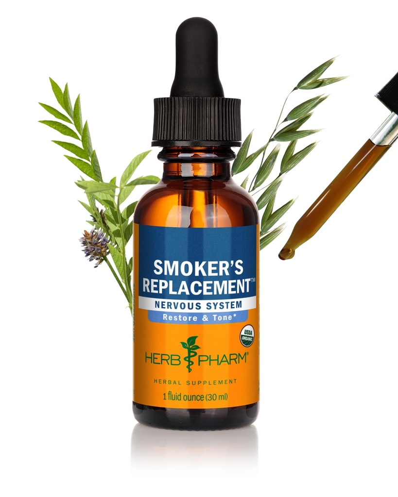 Herb Pharm Smoker's Replacement Liquid Herbal Formula for Nervous System Support - 1 Ounce