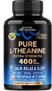 L Theanine 400 mg CLAS124; L- Theanine Stress Relief 124; Extra Condition CLAS124; Made in USA CLAS124; Relaxation, Sleep & Calm Support CLAS124; pro muže a ženy CLAS124; Plant based, Non-GMO & Gluten- Free CLAS124; 120 Vegan Capsules